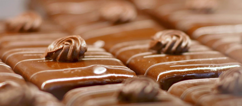 Aufnahme dunkler Schokolade der Goethe Chocolaterie